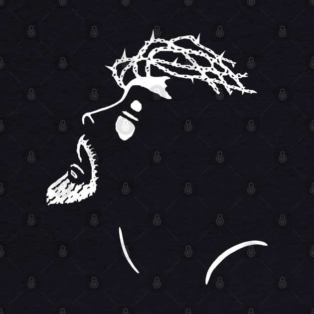 Jesus Christ Face Silhouette by JILINRI